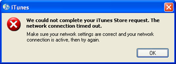 iTunes Timeout