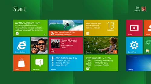 Windows8 Start screen