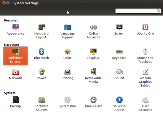 Ubuntu Ocelot System Settings