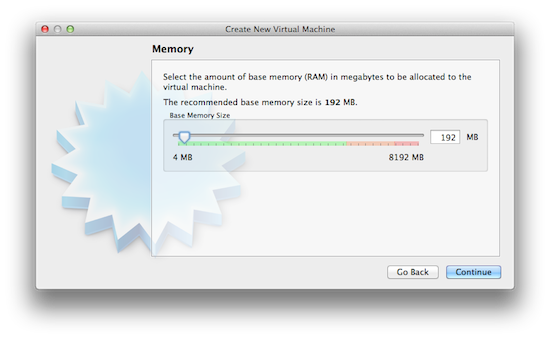 Virtualbox - Allocate memory