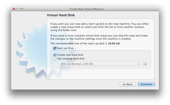 Virtualbox - Create Virtual Disk