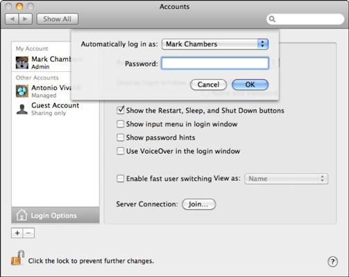 How to re-enable Mac OS X Automatic Login