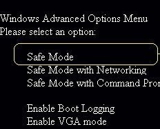 how to start in safe mode
